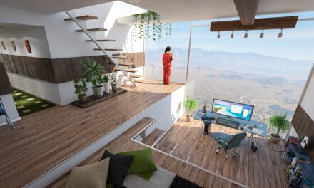 Das Zwischengeschoss als eine sehr ausgefallene und moderne Lösung